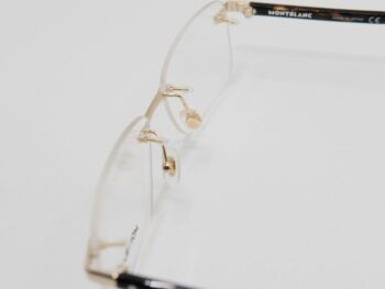 Gọng kính Montblanc Rimless Gold Havana Eyeglasses MB0088O - Ảnh 3