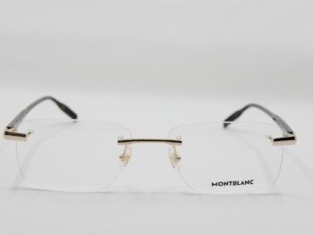 Gọng kính Montblanc Rimless Gold Havana Eyeglasses MB0088O - Ảnh 2