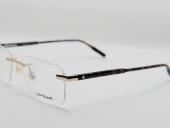 Gọng kính Montblanc Rimless Gold Havana Eyeglasses MB0088O