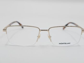 Gọng kính Montblanc Semi-rimless Gold Eyeglasses MB0020O - Ảnh 2