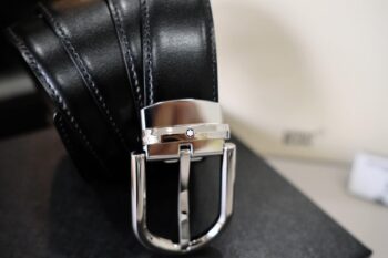 Thắt lưng Montblanc Horseshoe SH Palladium - coat Pin Buckle Reversible Black & Brown Leather Belt 123890 - 3cm - that lung montblanc horseshoe sh palladium coat pin buckle reversible black amp brown leather belt 123891