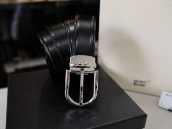 Thắt lưng Montblanc Horseshoe SH Palladium - coat Pin Buckle Reversible Black & Brown Leather Belt 123890 - 3cm - that lung montblanc horseshoe sh palladium coat pin buckle reversible black amp brown leather belt 123892 scaled