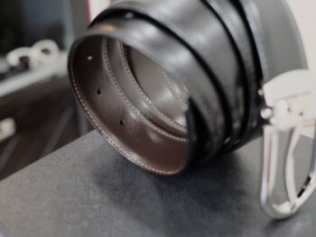 Thắt lưng Montblanc Horseshoe SH Palladium - coat Pin Buckle Reversible Black & Brown Leather Belt 123890 - 3cm - that lung montblanc horseshoe sh palladium coat pin buckle reversible black amp brown leather belt 123893 scaled