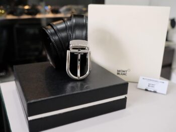 Thắt lưng Montblanc Horseshoe SH Palladium - coat Pin Buckle Reversible Black & Brown Leather Belt 123890 - 3cm - that lung montblanc horseshoe sh palladium coat pin buckle reversible black amp brown leather belt 123894 scaled