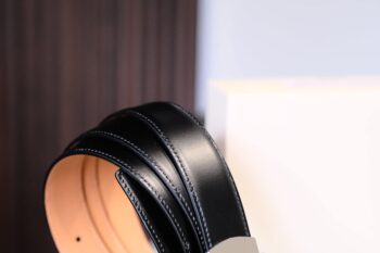 Thắt lưng Montblanc Rectangular Shiny ST Steel Pin Buckle Leather Belt 118418 - that lung montblanc rectangular shiny st steel pin buckle leather belt 118419