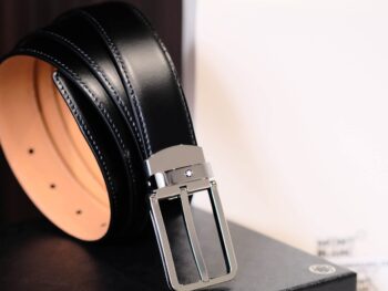 Thắt lưng Montblanc Rectangular Shiny ST Steel Pin Buckle Leather Belt 118418 - that lung montblanc rectangular shiny st steel pin buckle leather belt 118420 scaled