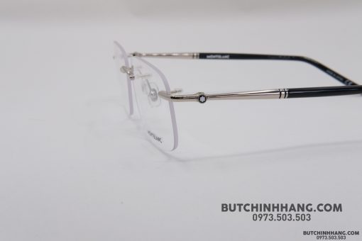 Gọng kính Montblanc Rimless Silver Eyeglasses MB0071O Gọng kính Montblanc Mới Nguyên Hộp 6