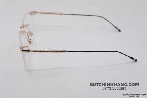 Gọng kính Montblanc Rimless Gold Eyeglasses Mb0049O Gọng kính Montblanc Mới Nguyên Hộp 4