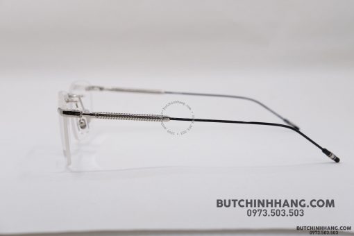 Gọng kính Montblanc Rimless Silver Eyeglasses Mb0049O Gọng kính Montblanc Mới Nguyên Hộp 5