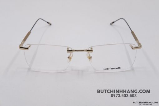 Gọng kính Montblanc Rimless Gold Eyeglasses Mb0049O Gọng kính Montblanc Mới Nguyên Hộp 2