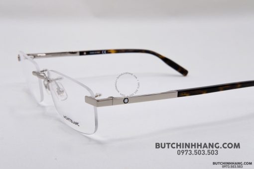 Gọng kính Montblanc Rimless Silver Eyeglasses 00230 Gọng kính Montblanc Mới Nguyên Hộp 5