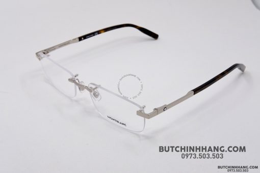 Gọng kính Montblanc Rimless Silver Eyeglasses 00230 Gọng kính Montblanc Mới Nguyên Hộp 6