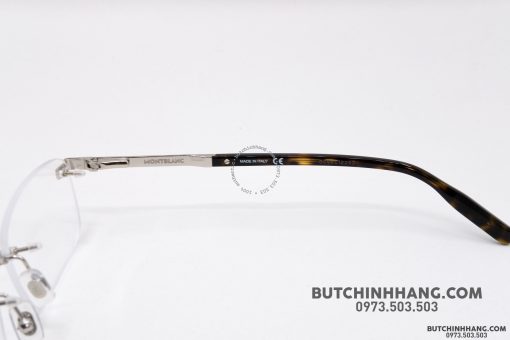Gọng kính Montblanc Rimless Silver Eyeglasses 00230 Gọng kính Montblanc Mới Nguyên Hộp 7