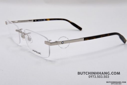 Gọng kính Montblanc Rimless Silver Eyeglasses 00230 Gọng kính Montblanc Mới Nguyên Hộp