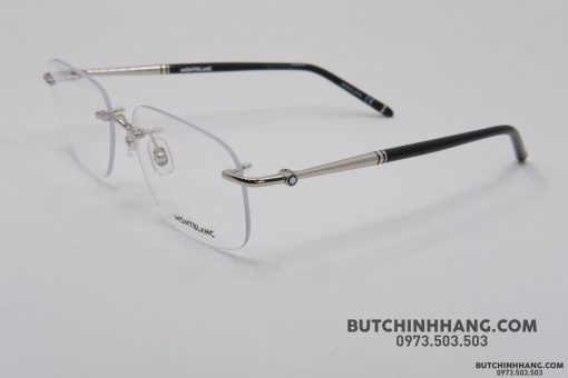 Gọng kính Montblanc Rimless Silver Eyeglasses MB0071O Gọng kính Montblanc Mới Nguyên Hộp