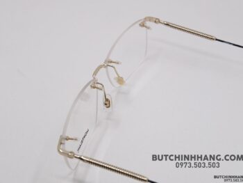 Gọng kính Montblanc Rimless Gold Eyeglasses Mb0049O - gong kinh montblanc rimless gold eyeglasses mb0049o 1