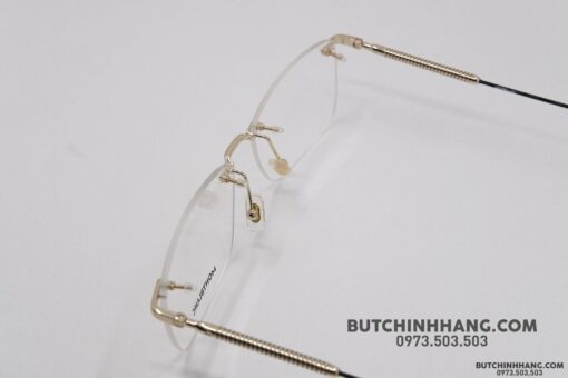 Gọng kính Montblanc Rimless Gold Eyeglasses Mb0049O - Hình ảnh 3
