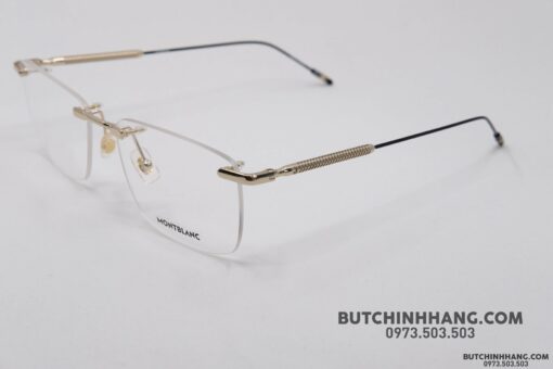 Gọng kính Montblanc Rimless Gold Eyeglasses Mb0049O
