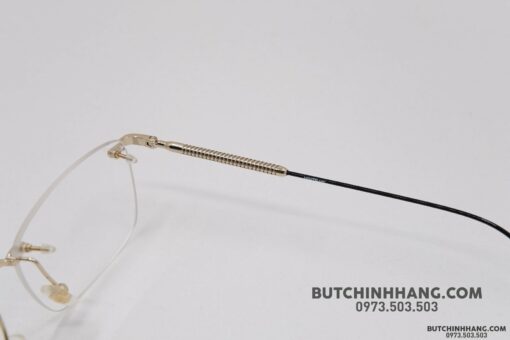 Gọng kính Montblanc Rimless Gold Eyeglasses Mb0049O - Hình ảnh 7