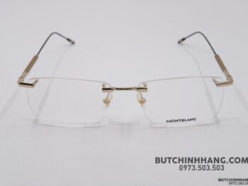 Gọng kính Montblanc Rimless Gold Eyeglasses Mb0049O - gong kinh montblanc rimless gold eyeglasses mb0049o 6