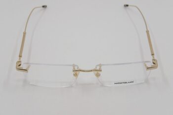 Gọng kính Montblanc Rimless Gold Plate MB0112O - gong kinh montblanc rimless gold plate mb0112o 5