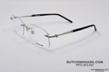 Gọng kính Montblanc Rimless Platinum Eyeglasses MB0071O - gong kinh montblanc rimless platinum eyeglasses mb0071o 4