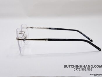 Gọng kính Montblanc Rimless Platinum Eyeglasses MB0071O - gong kinh montblanc rimless platinum eyeglasses mb0071o 5