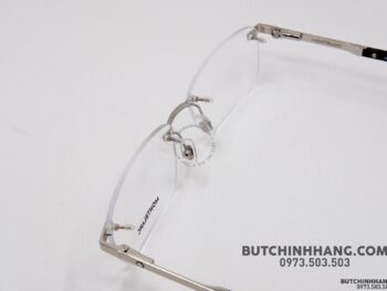 Gọng kính Montblanc Rimless Silver Eyeglasses 00230 - gong kinh montblanc rimless silver eyeglasses 233