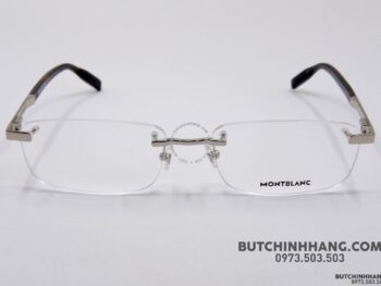 Gọng kính Montblanc Rimless Silver Eyeglasses 00230 - gong kinh montblanc rimless silver eyeglasses 236