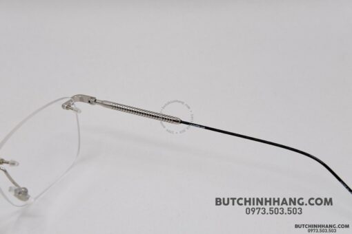 Gọng kính Montblanc Rimless Silver Eyeglasses Mb0049O - Hình ảnh 9