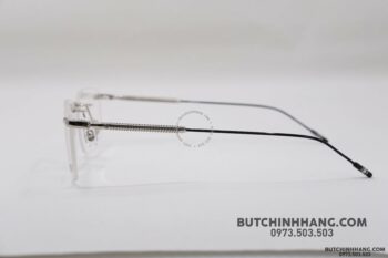 Gọng kính Montblanc Rimless Silver Eyeglasses Mb0049O - gong kinh montblanc rimless silver eyeglasses mb0049o 5