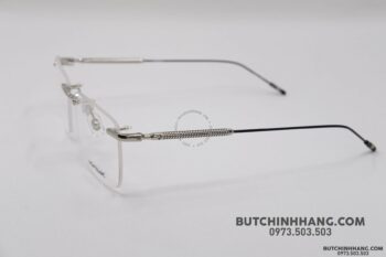Gọng kính Montblanc Rimless Silver Eyeglasses Mb0049O - gong kinh montblanc rimless silver eyeglasses mb0049o 6