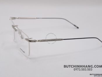 Gọng kính Montblanc Rimless Silver Eyeglasses Mb0049O - gong kinh montblanc rimless silver eyeglasses mb0049o 6