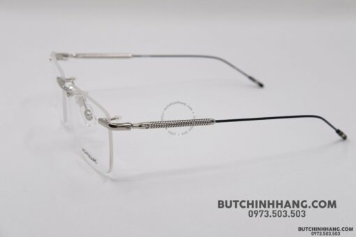 Gọng kính Montblanc Rimless Silver Eyeglasses Mb0049O - Hình ảnh 4