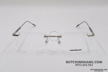Gọng kính Montblanc Rimless Silver Eyeglasses Mb0049O - gong kinh montblanc rimless silver eyeglasses mb0049o 9