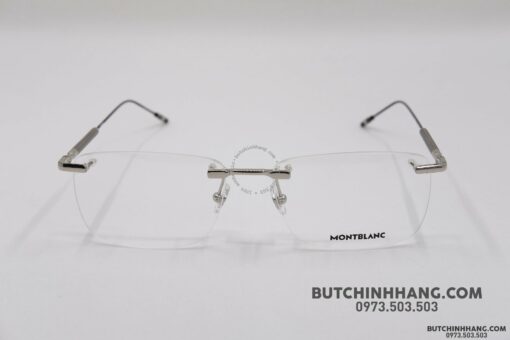Gọng kính Montblanc Rimless Silver Eyeglasses Mb0049O - Hình ảnh 2