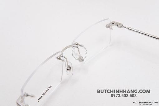 Gọng kính Montblanc Rimless Silver Eyeglasses MB0112O 001 Gọng kính Montblanc Mới Nguyên Hộp 3