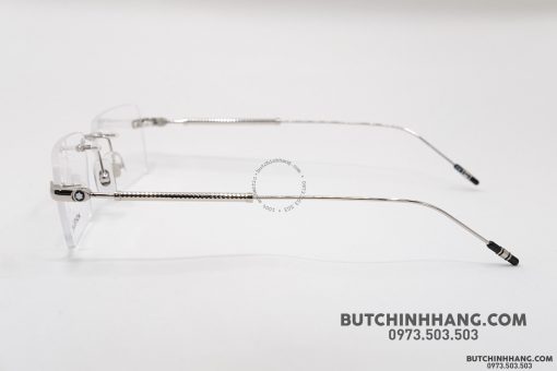 Gọng kính Montblanc Rimless Silver Eyeglasses MB0112O 001 Gọng kính Montblanc Mới Nguyên Hộp 8