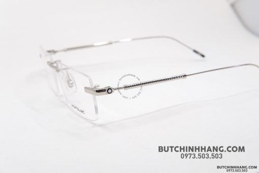 Gọng kính Montblanc Rimless Silver Eyeglasses MB0112O 001 Gọng kính Montblanc Mới Nguyên Hộp 7