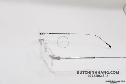Gọng kính Montblanc Rimless Silver Eyeglasses MB0112O 001 Gọng kính Montblanc Mới Nguyên Hộp 6