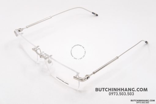 Gọng kính Montblanc Rimless Silver Eyeglasses MB0112O 001 Gọng kính Montblanc Mới Nguyên Hộp 4