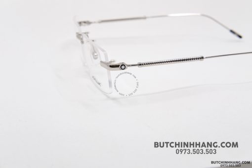 Gọng kính Montblanc Rimless Silver Eyeglasses MB0112O 001 Gọng kính Montblanc Mới Nguyên Hộp 5
