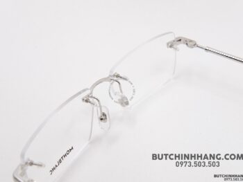 Gọng kính Montblanc Rimless Silver Eyeglasses MB0112O 001 - gong kinh montblanc rimless silver eyeglasses mb0112o 001