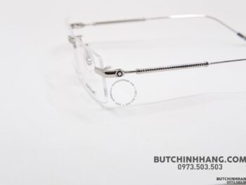 Gọng kính Montblanc Rimless Silver Eyeglasses MB0112O 001 - gong kinh montblanc rimless silver eyeglasses mb0112o 5
