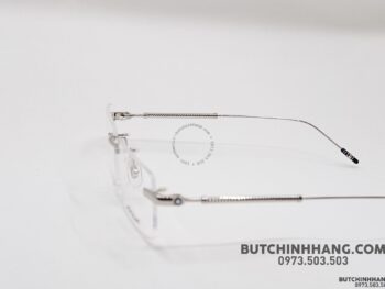 Gọng kính Montblanc Rimless Silver Eyeglasses MB0112O 001 - gong kinh montblanc rimless silver eyeglasses mb0112o 6