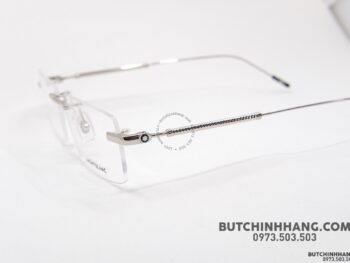 Gọng kính Montblanc Rimless Silver Eyeglasses MB0112O 001 - gong kinh montblanc rimless silver eyeglasses mb0112o 7