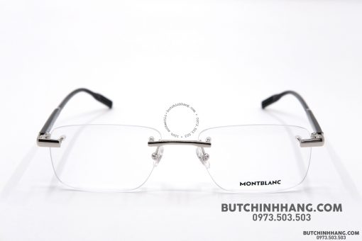 Gọng kính Montblanc Rimless Silver Havana Eyeglasses MB0088O Gọng kính Montblanc Mới Nguyên Hộp 2