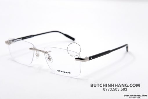 Gọng kính Montblanc Rimless Silver Havana Eyeglasses MB0088O