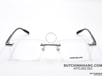 Gọng kính Montblanc Rimless Silver Havana Eyeglasses MB0088O - gong kinh montblanc rimless silver havana eyeglasses mb0088o 6
