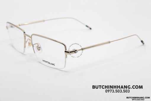 Gọng kính Montblanc Semi - Rimless Gold Plate MB0113O